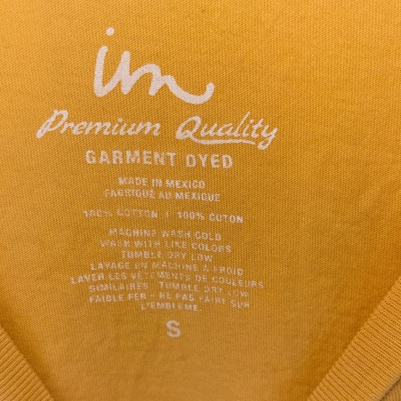 Yellow Cropped T-Shirt with Peace Sign cropped imperial motion SZ S - Picture 3 of 5